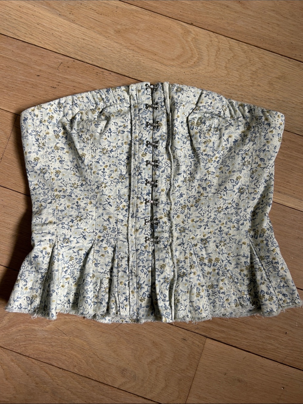 NWT Free‎ people floral corset top strapless XS